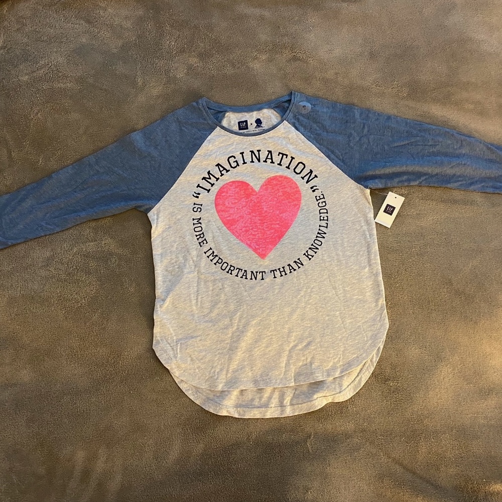Girls Gap Kids Long Sleeve T-Shirt, Size MED (8), New With Tag